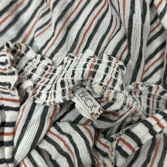 Becca By Rebecca Virtue Getaway Swim Cover Up Pants Pant Striped White Small - Picture 6 of 8